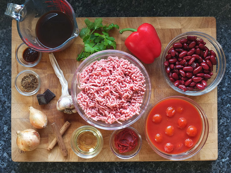 Lamb Chilli con Carne - Elizabeth's Kitchen Diary