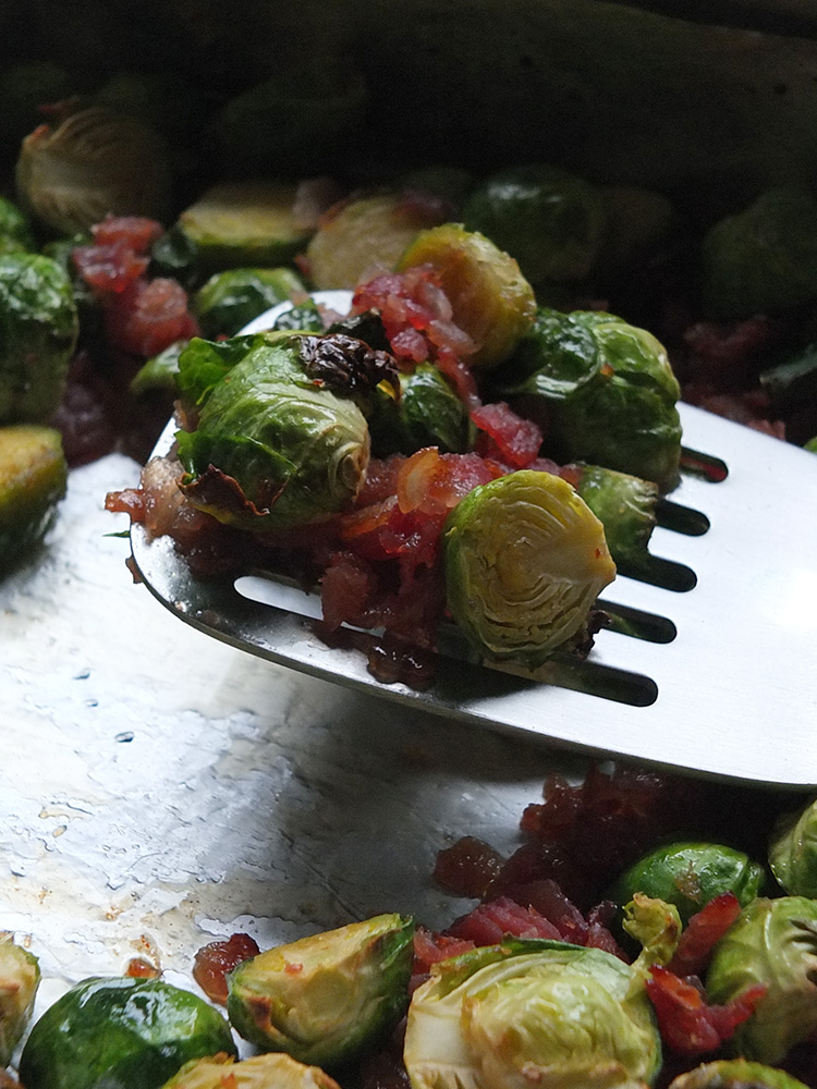 Maple syrup glazed brussels sprouts image