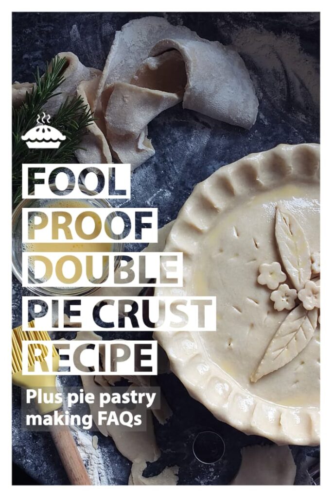 Pinterest pin for double pie crust recipe
