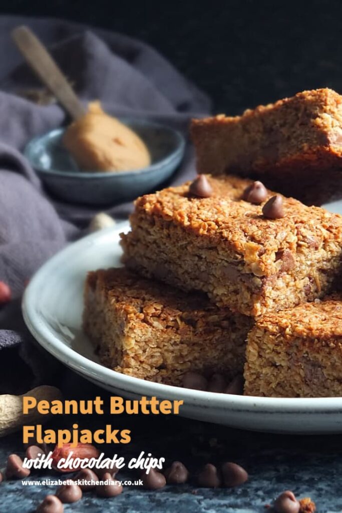 peanut butter flapjacks recipe pin