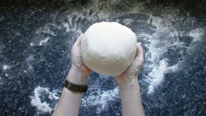 step 6 knead until a soft dough forms
