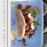 BBQ Lamb pitta recipe pin image