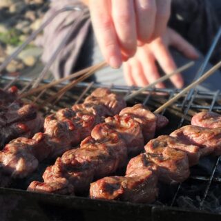 BBQ lamb skewers image