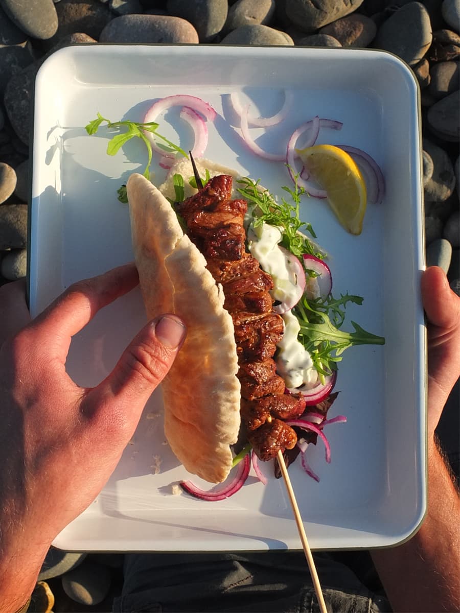 BBQ scotch lamb pitta image 