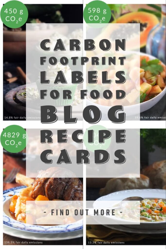 Pinterest pin for carbon footprint labels.