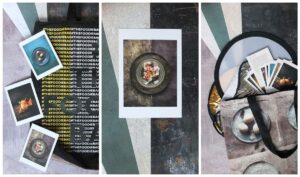 Header image collage for food photography bag.