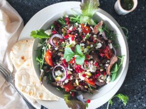 Image of the finished salad ready to serve.