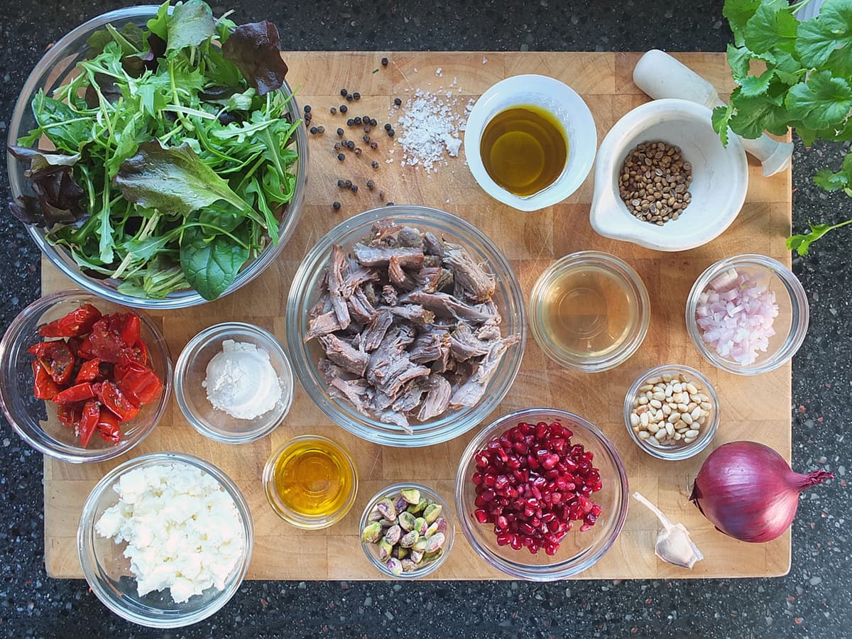 Top down image of all the ingredients in this recipe.