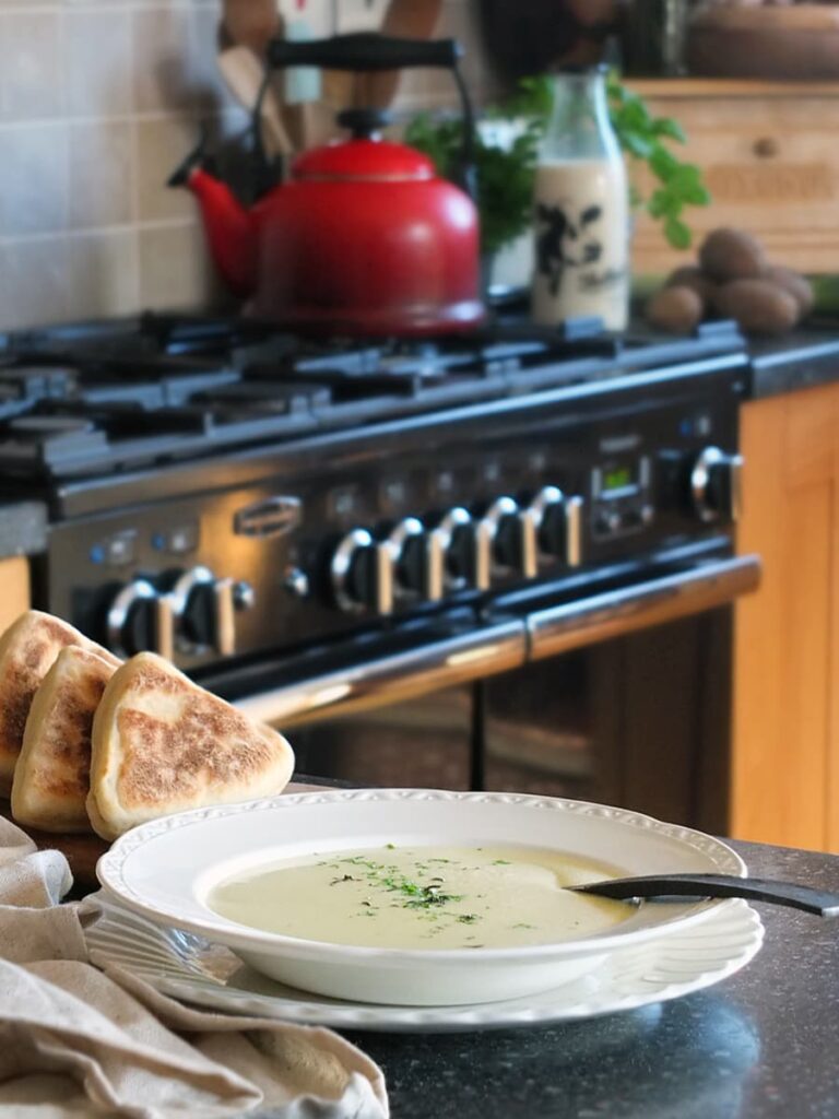 Creamy Potato and Leek Soup - Elizabeth's Kitchen Diary