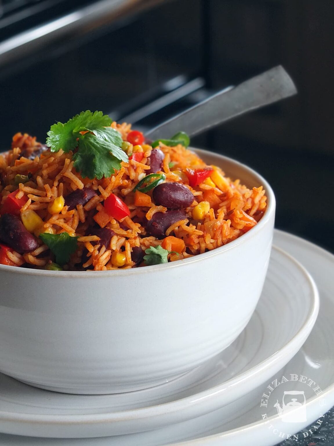 Spicy Mexican Rice and Beans Recipe - Elizabeth's Kitchen Diary