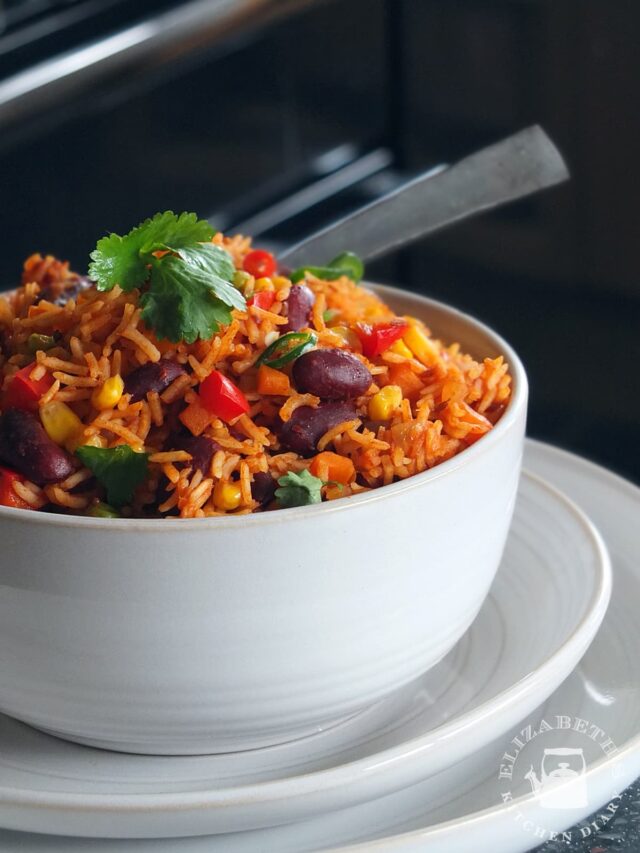 Spicy Mexican Rice and Beans Recipe Elizabeth's Kitchen Diary