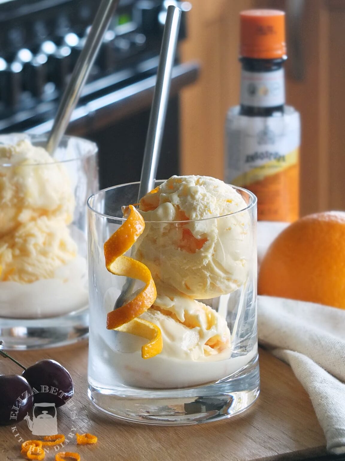 Old Fashioned Bourbon and Orange Bitters Ice Cream Elizabeth's