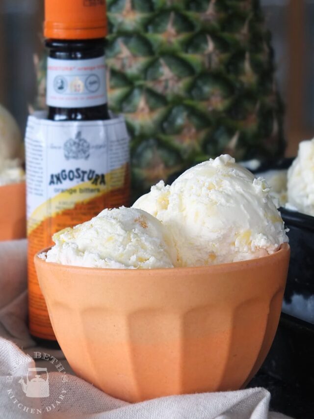 Easy No Churn Orange and Pineapple Ice Cream Elizabeth's Kitchen Diary