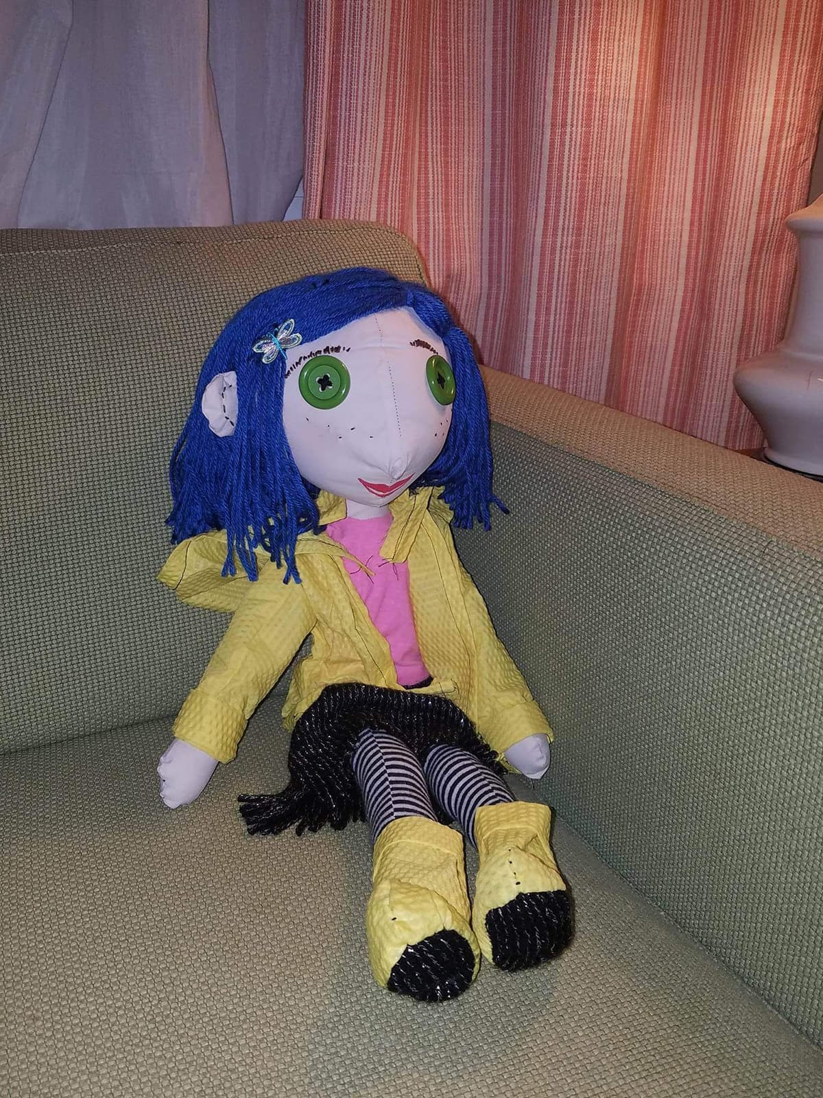 image of handmade Coraline doll DIY