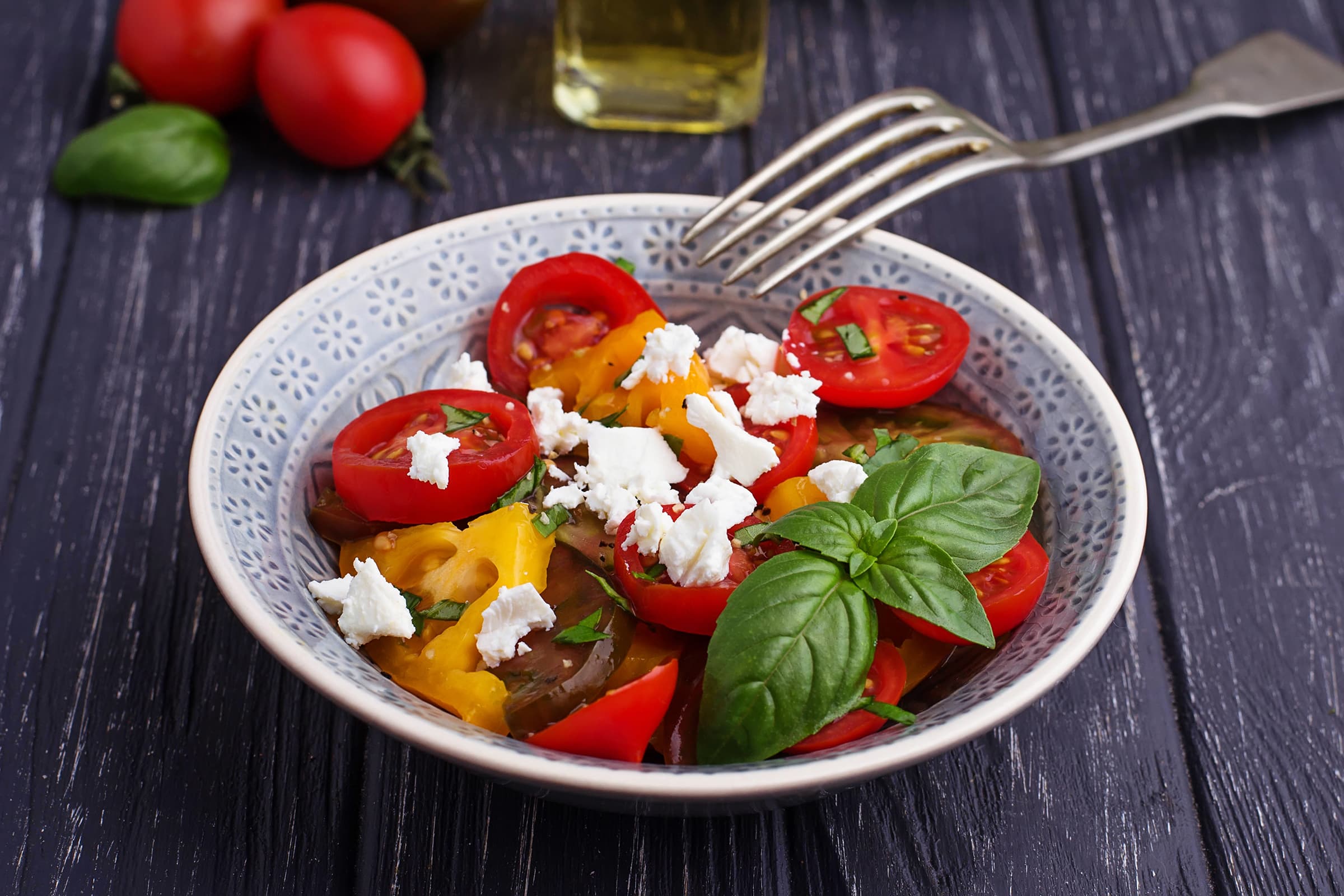 Tomato and Goats Cheese Salad with Balsamic Dressing Elizabeth's