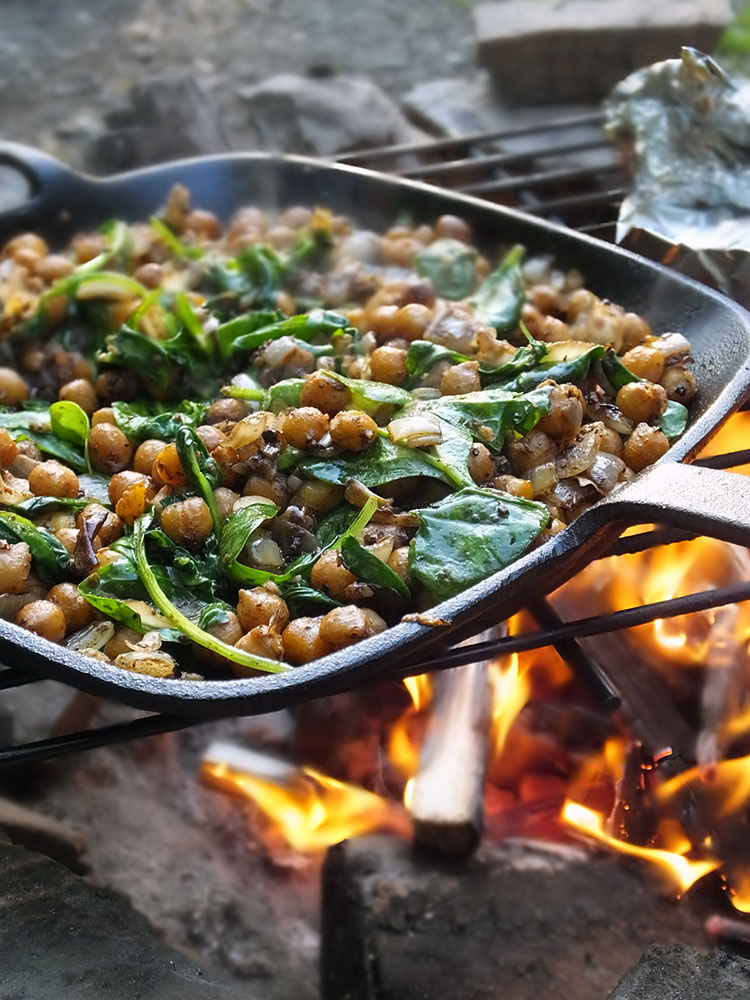 Vegan Campfire Recipes: Middle-Eastern Spiced Chickpeas