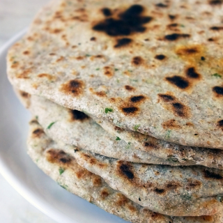 brown flatbreads