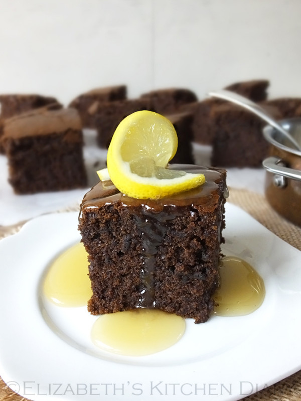 Warm Gingerbread Cake with Lemon Sauce Elizabeth's Kitchen Diary