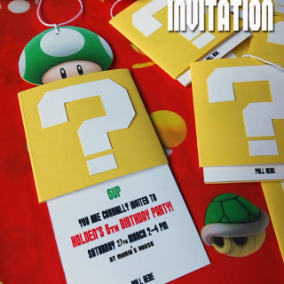 Diy Super Mario Birthday Party Invitation