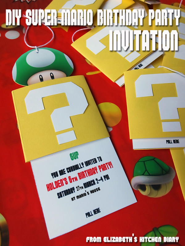 Super Mario Bros Birthday Invitations 4