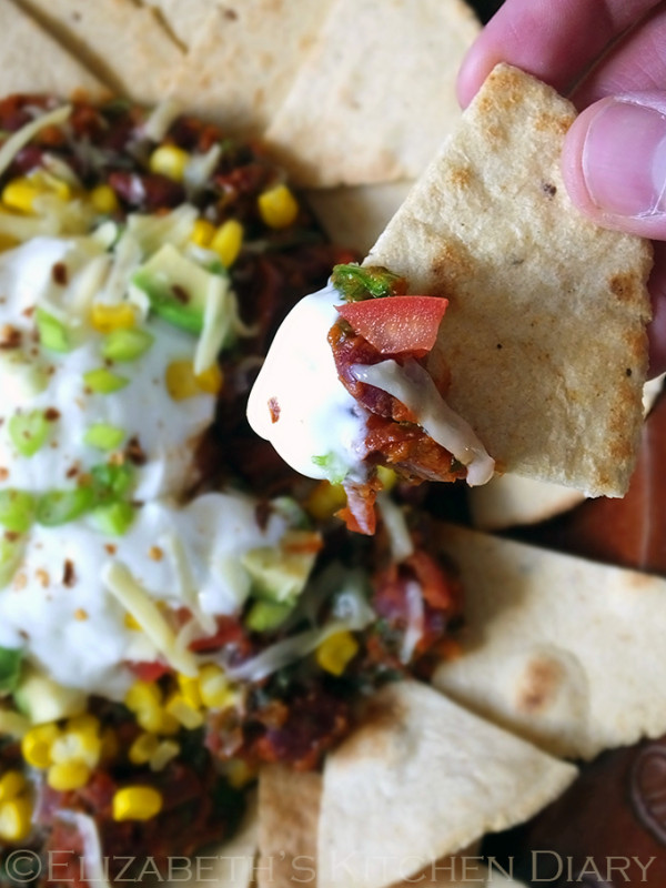 Mexican Chilli Beans with Homemade Tortilla Chips Elizabeth's Kitchen