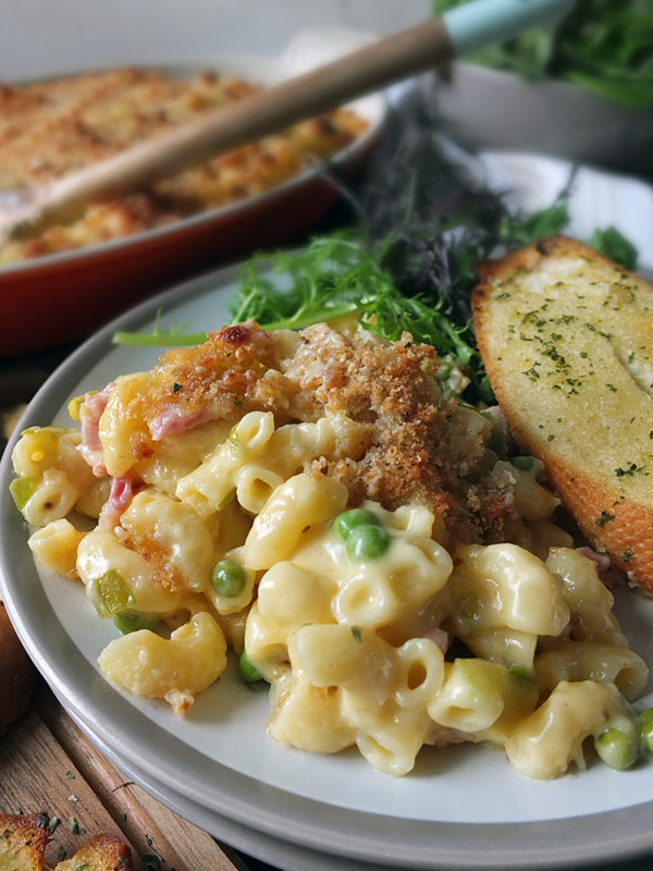 Macaroni & Cheese with Bacon, Leeks and Peas Elizabeth's Kitchen Diary