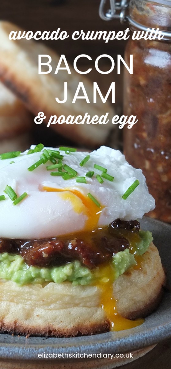 "The Hipster Cowboy" Crumpet with Avocado, Bacon Jam & a Poached Egg