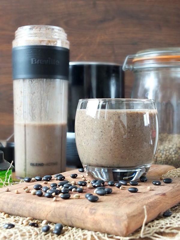 Black Bean & Hemp Brownie Protein Shake Elizabeth's Kitchen Diary