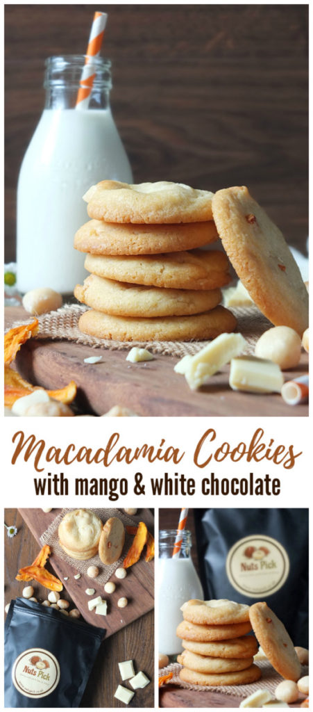 Roasted Macadamia, Mango and White Chocolate Cookies 