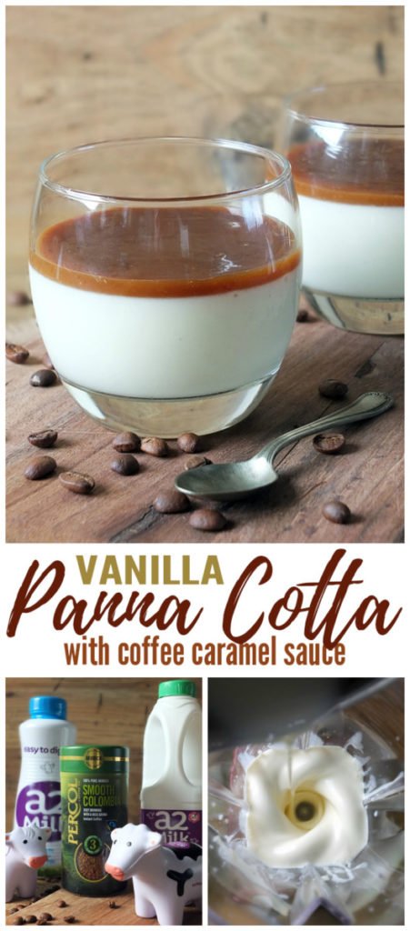 Vanilla Panna Cotta with Coffee Caramel Sauce Pinterest
