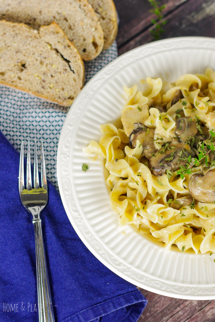 Leftover Turkey Stroganoff with Mushrooms by Home & Plate