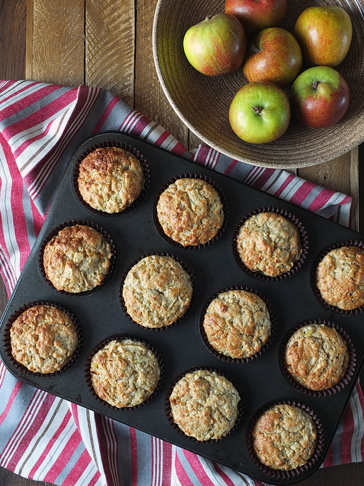 Apple and Ginger Muffins with Cider Frosting -unfrosted