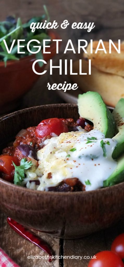 Quick and Easy Loaded Vegetarian Chilli Recipe 