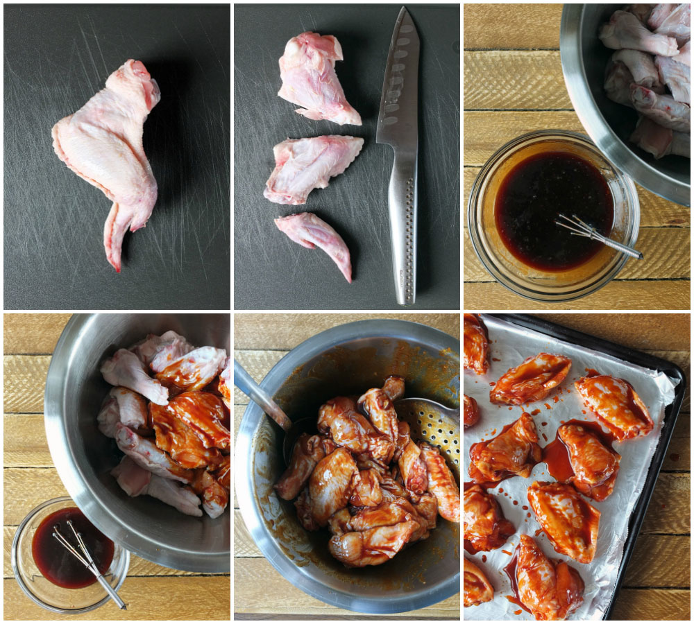 How to make honey-sriracha chicken wings step by step
