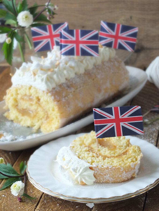 Royal Wedding Lemon & Elderflower Meringue Swiss Roll
