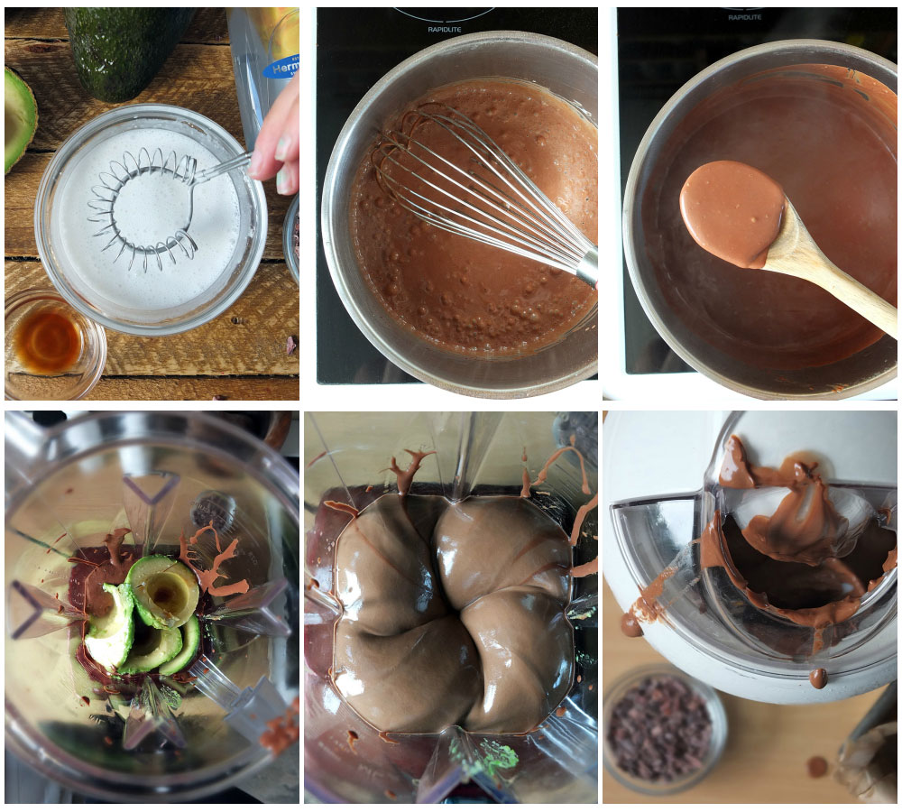 How to make vegan chocolate avocado ice cream - step by step instructions
