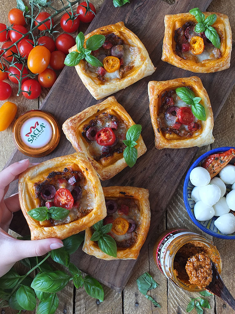 Sundried Tomato Pesto & Mozzarella Tarts Recipe Elizabeth's Kitchen