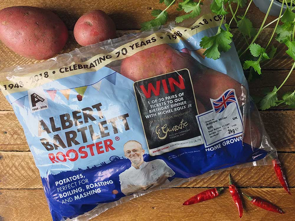 Albert Bartlett Rooster potatoes promotional pack