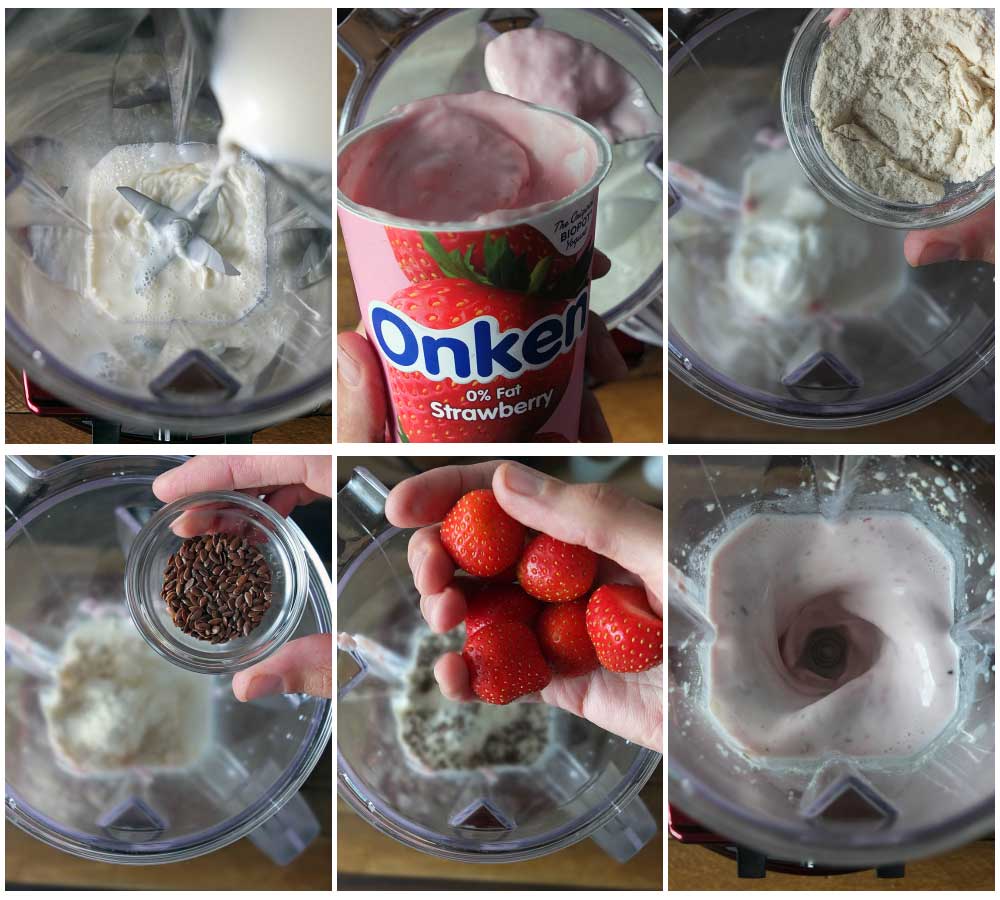How to make a strawberry protein shake 