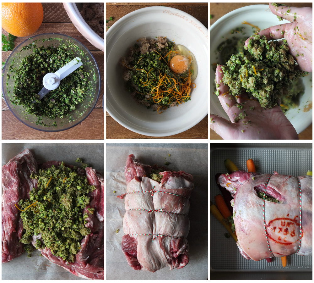 how to make stuffed rolled lamb shoulder step by step
