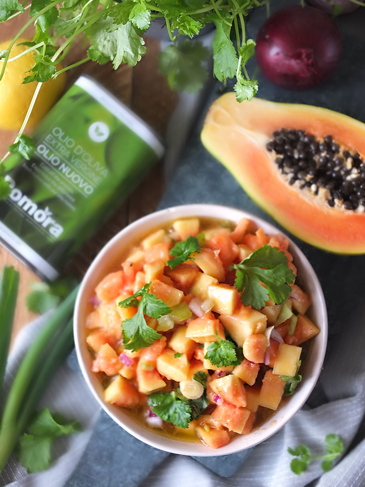Easy Caribbean Papaya Salad Recipe | Elizabeth&amp;#39;s Kitchen Diary