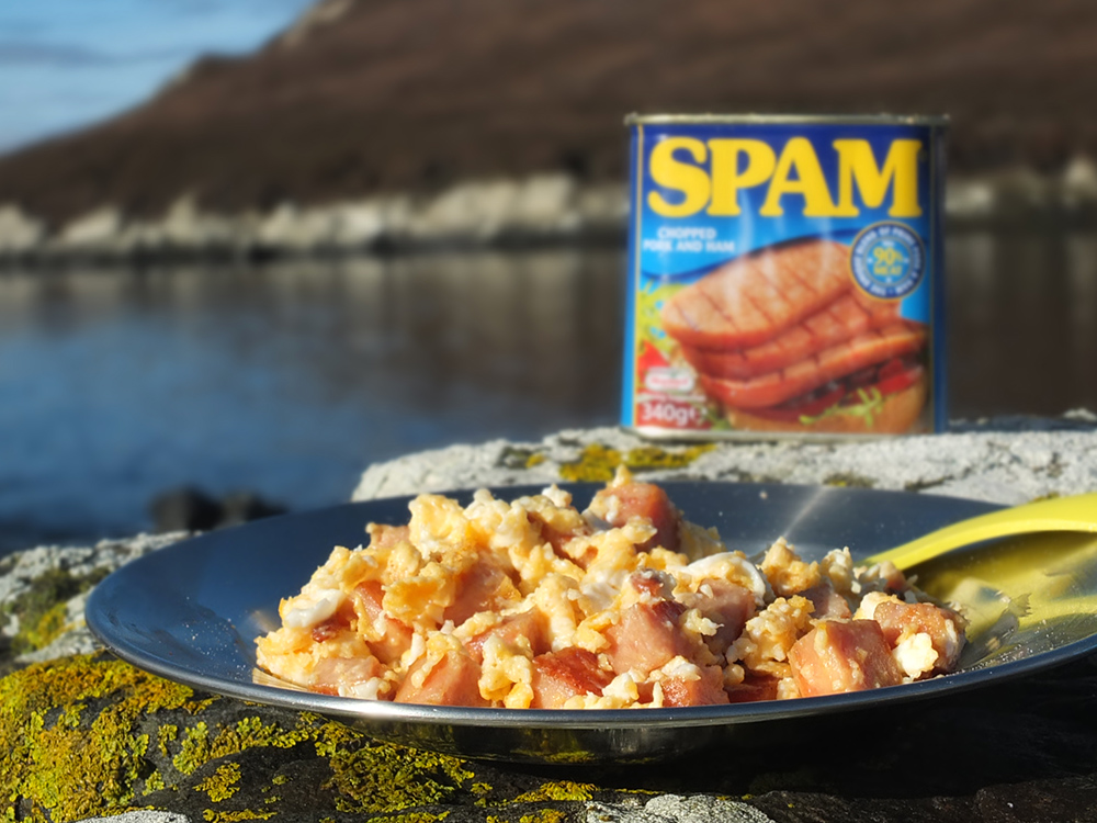 Camping SPAM and Eggs 